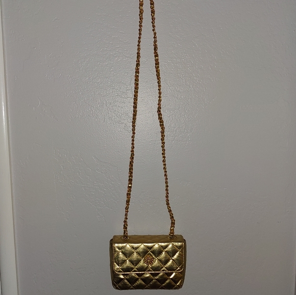 Vintage gold purse with long strap - Picture 3 of 16